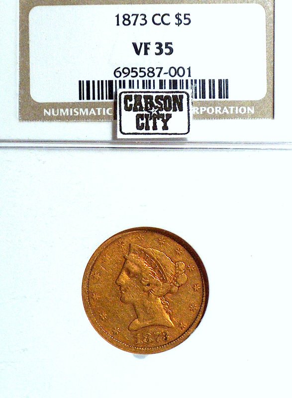 1873 CC $5 MS | Coin Explorer | NGC