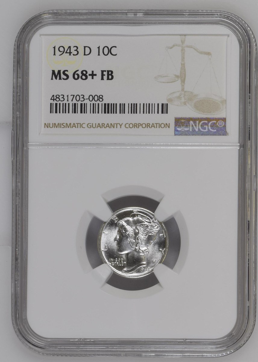 1943 D 10C MS | Coin Explorer | NGC