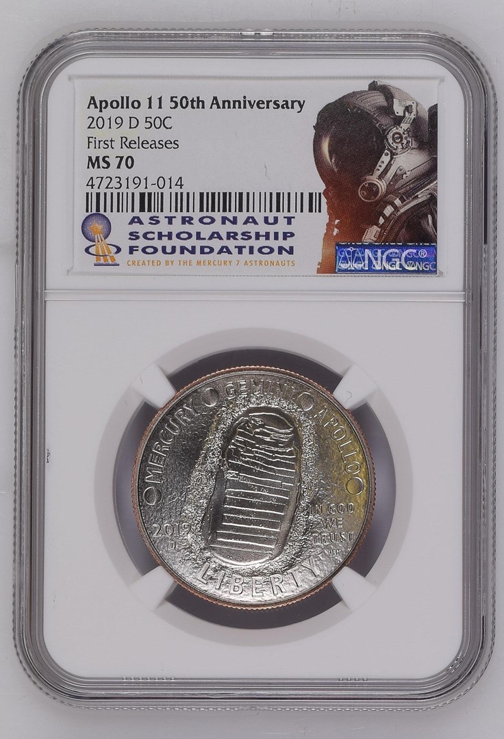 2019 D Apollo 11 50th Anniv. 50C MS | Coin Explorer | NGC