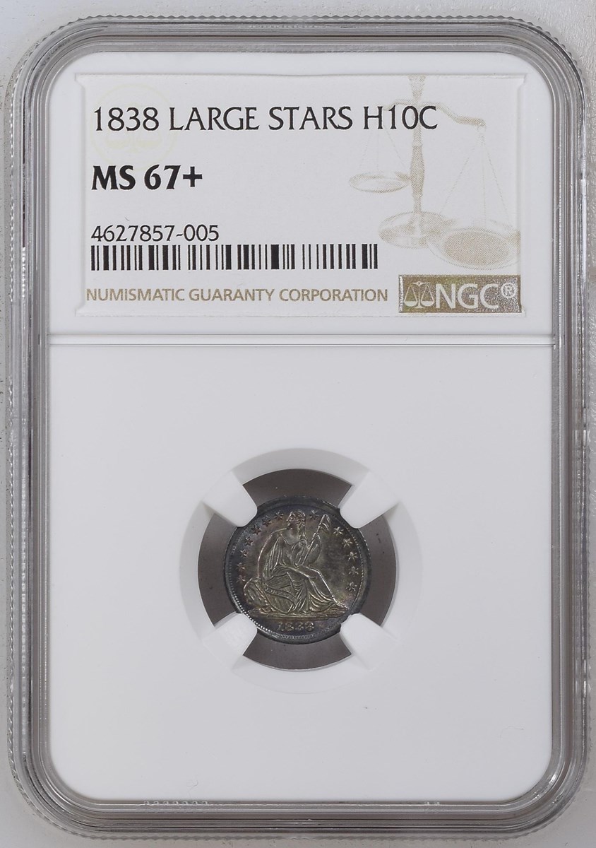 1838 LARGE STARS H10C MS | Coin Explorer | NGC