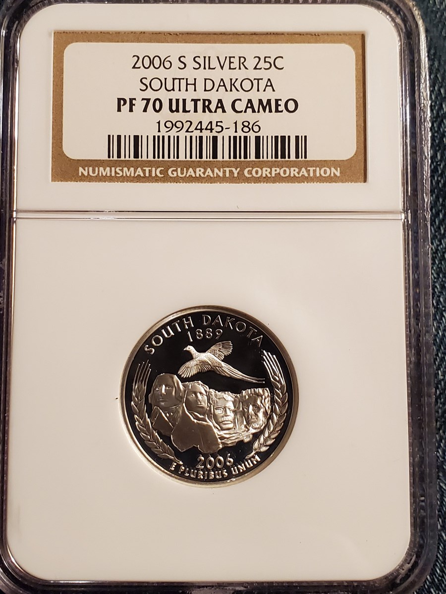 2006 S SILVER SOUTH DAKOTA 25C PF | Coin Explorer | NGC