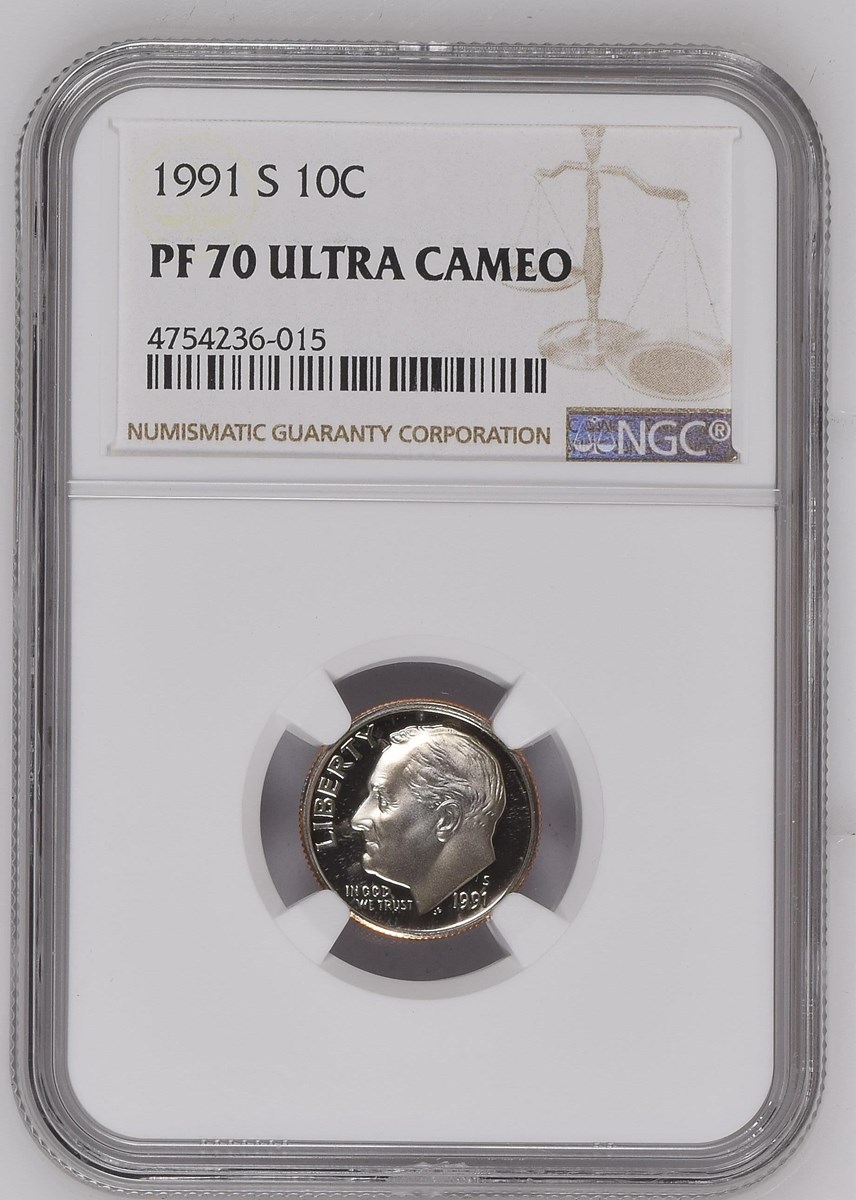 1991 S 10C PF | Coin Explorer | NGC