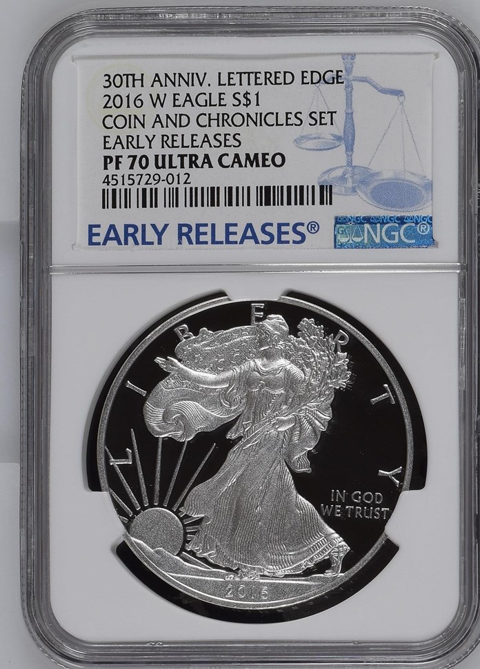 2016 W EAGLE LETTERED EDGE-30T | Coin Explorer | NGC