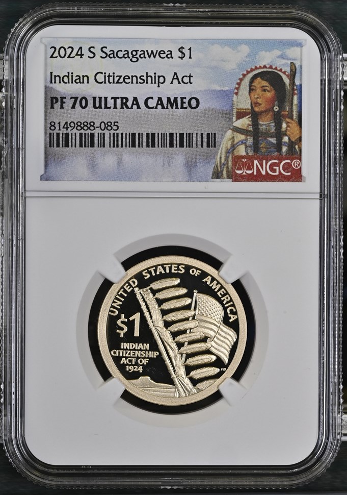 2024 S Sacagawea Indian Citizenship Act $1 PF | Coin Explorer | NGC