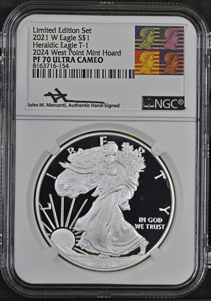 2021 W Eagle Heraldic Eagle T-1 S$1 PF | Coin Explorer | NGC