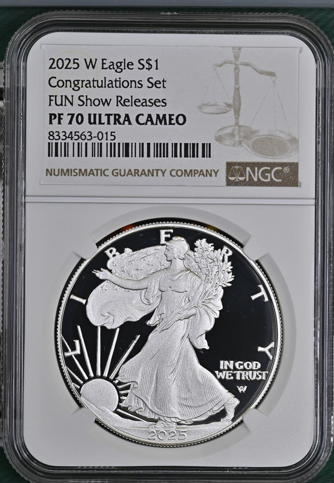 2025 W Eagle Congratulations Set S$1 PF | Coin Explorer | NGC