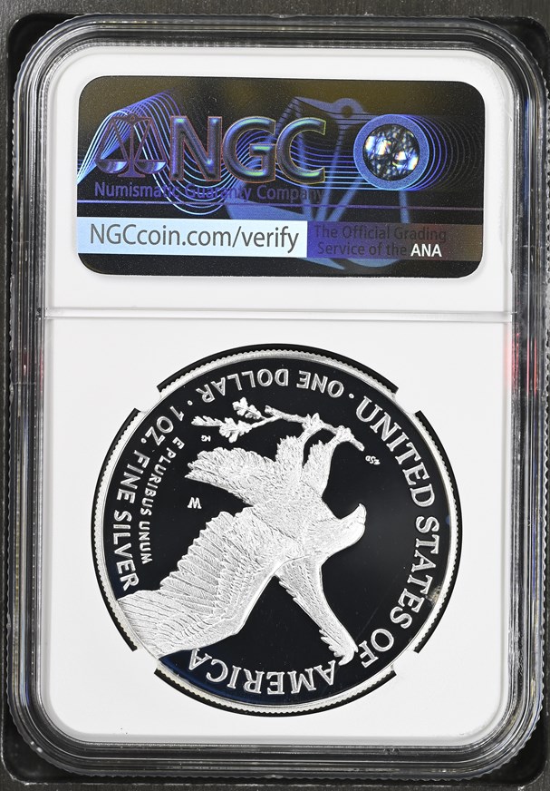 2025 W Eagle Laser Engraved Privy S$1 PF | Coin Explorer | NGC