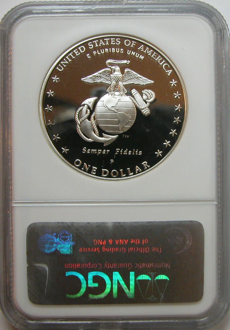 2005 P Marine Corps Anniversary S$1 PF | Coin Explorer | NGC