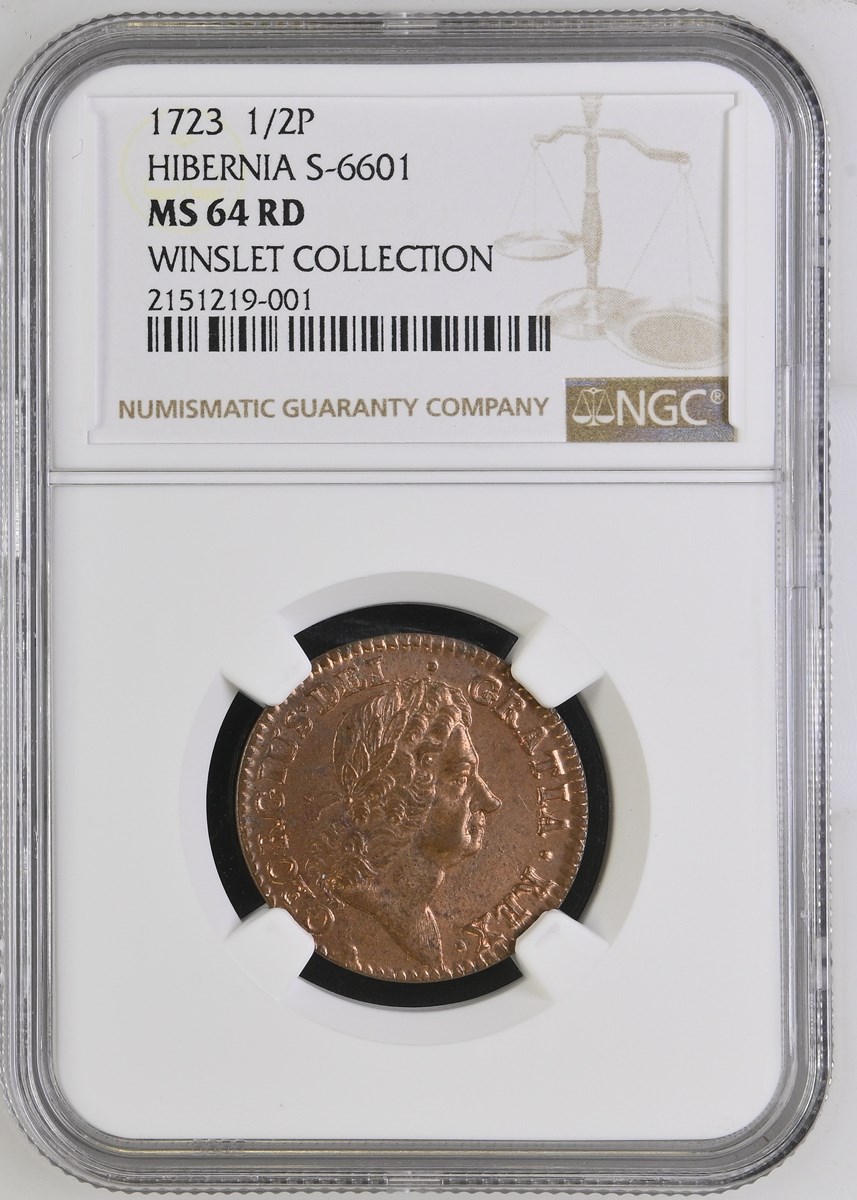 1723 HIBERNIA S-6601 1/2P MS | Coin Explorer | NGC