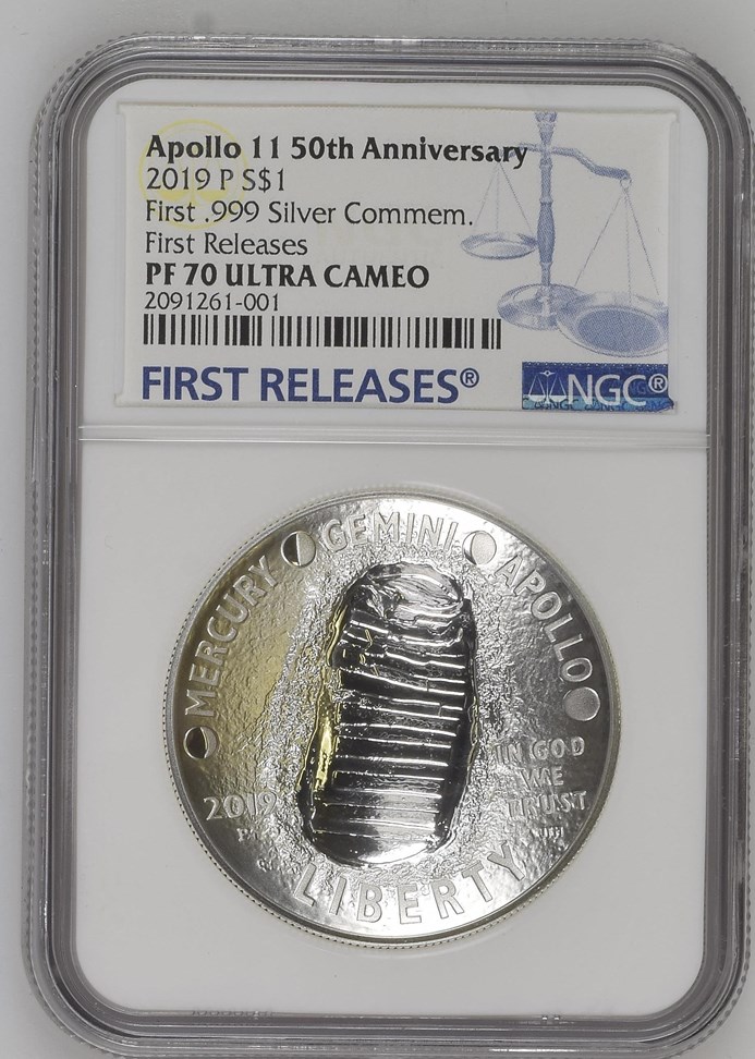 2019 P Apollo 11 50th Anniv. S$1 PF | Coin Explorer | NGC