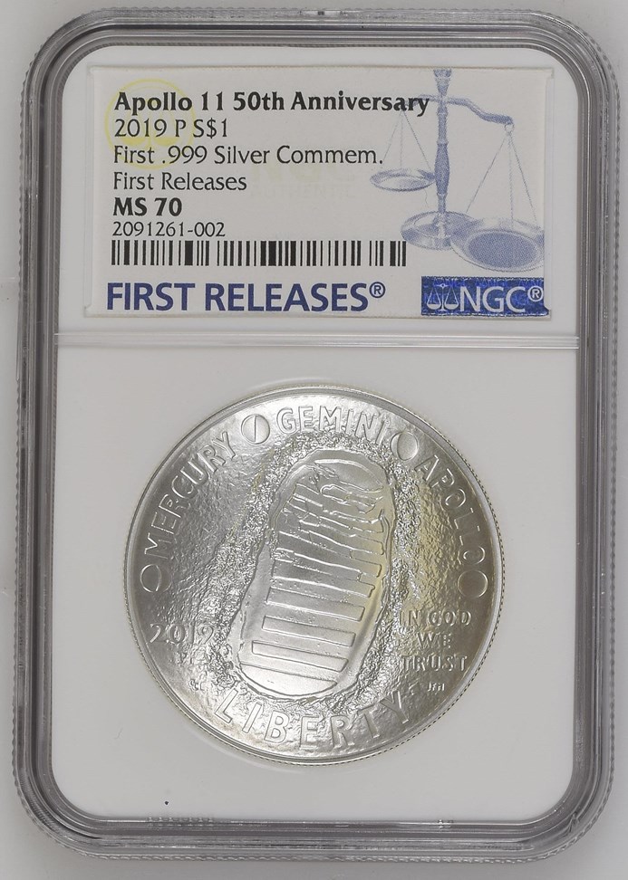 2019 P Apollo 11 50th Anniv. S$1 MS | Coin Explorer | NGC