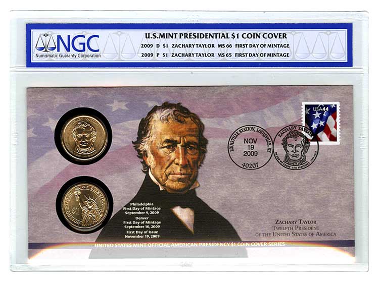 2009 D ZACHARY TAYLOR $1 MS | Coin Explorer | NGC
