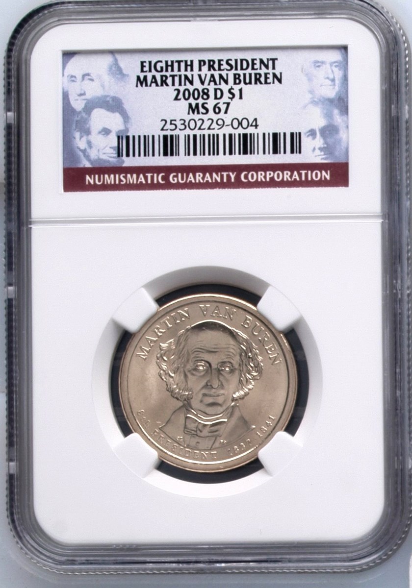 2008 D MARTIN VAN BUREN $1 MS | Coin Explorer | NGC