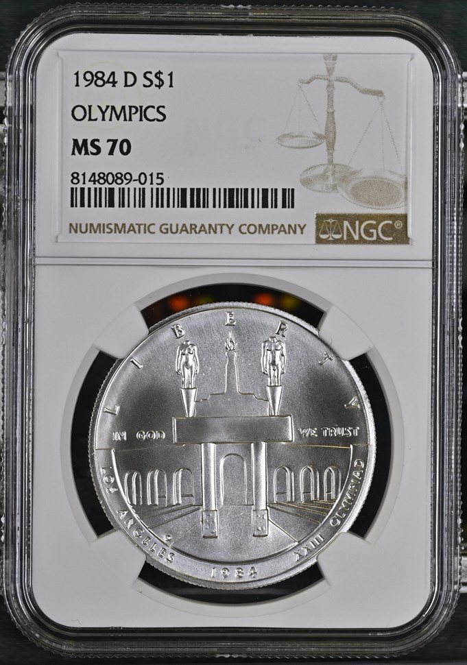 1984 D OLYMPICS S$1 MS | Coin Explorer | NGC