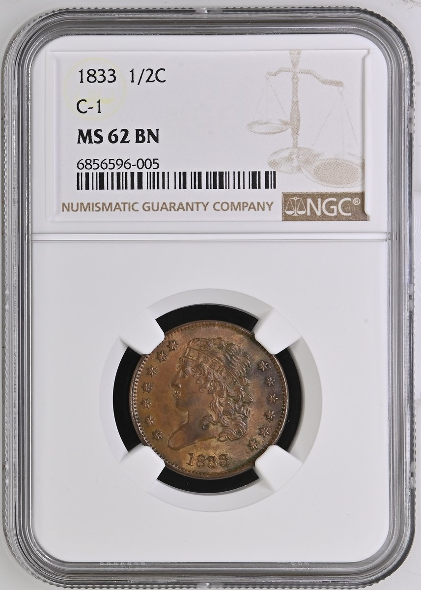1833 C-1 1/2C MS | Coin Explorer | NGC