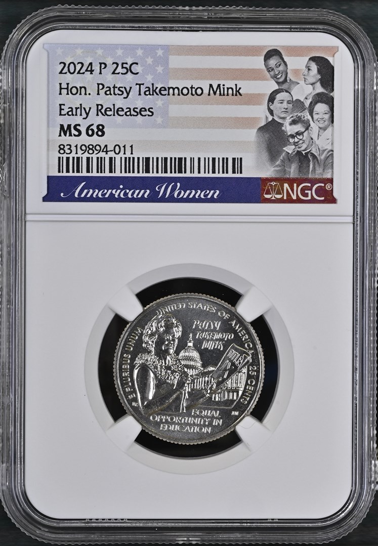 2024 P Hon. Patsy Takemoto Mink 25C MS | Coin Explorer | NGC