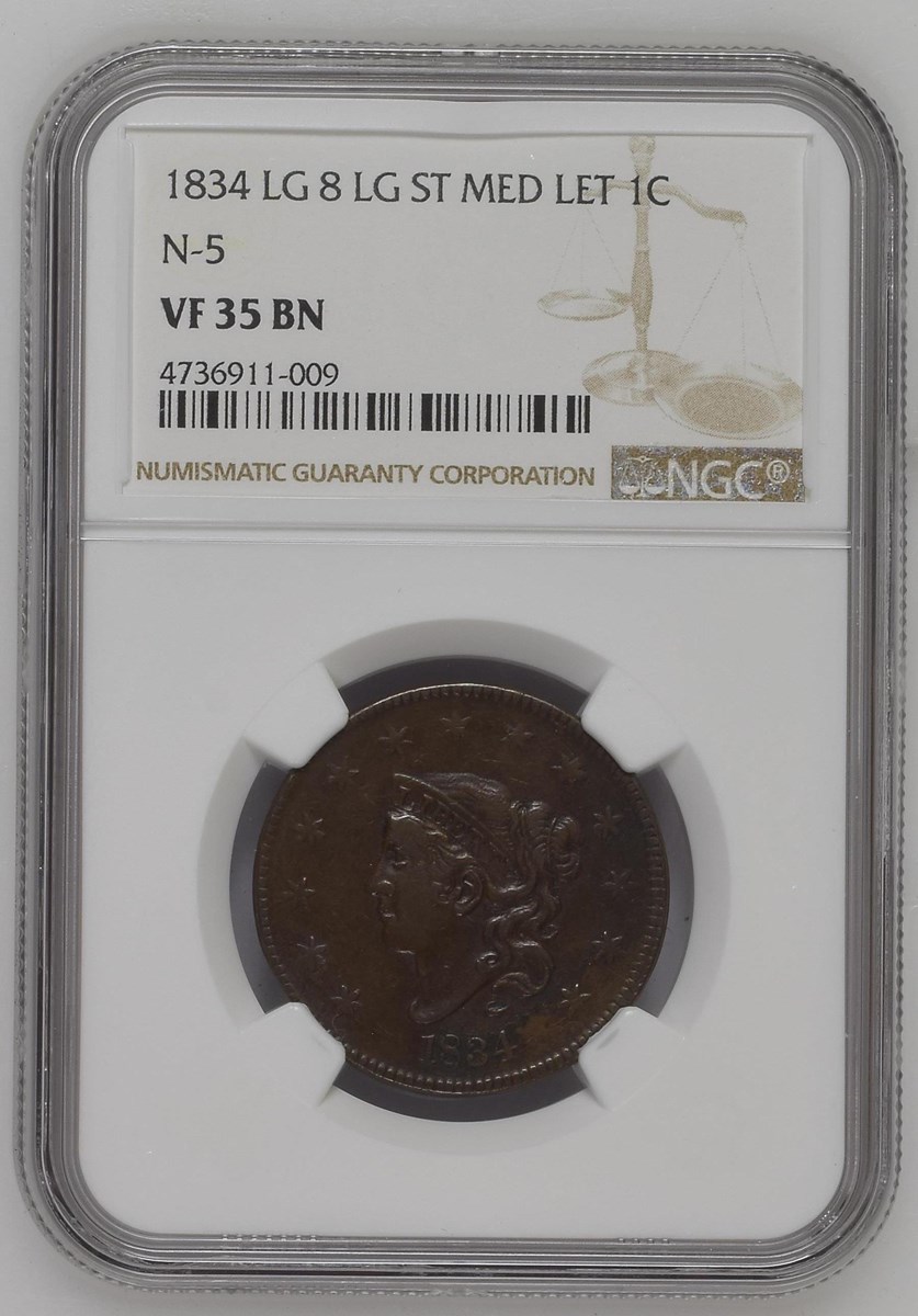 1834 1C MS | Coin Explorer | NGC
