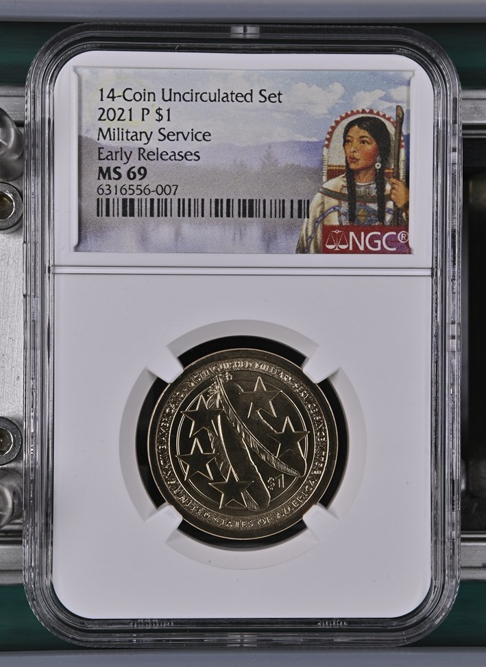 2021 D Sacagawea Native American Dollar Coin - Native Americans In The Military BU