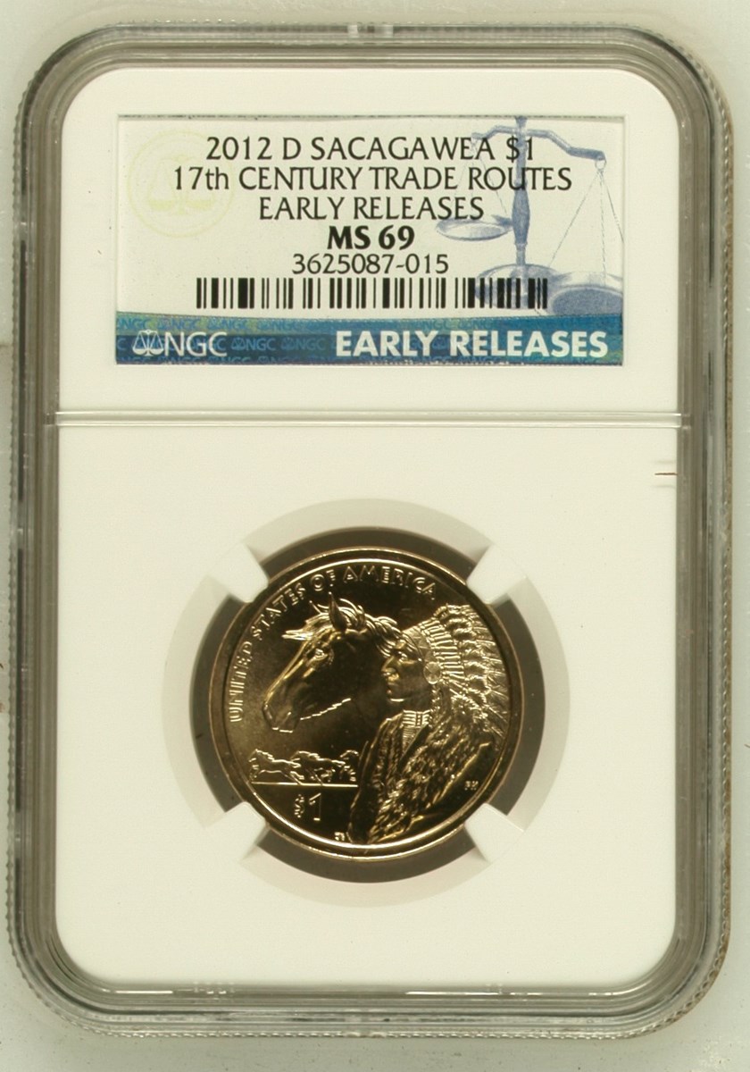2012 D SACAGAWEA 17th CENTURY TRADE ROUTES $1 MS | Coin Explorer | NGC