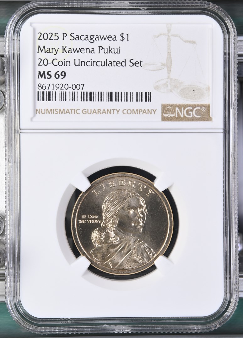 2025 P Sacagawea Mary Kawena Pukui $1 MS | Coin Explorer | NGC