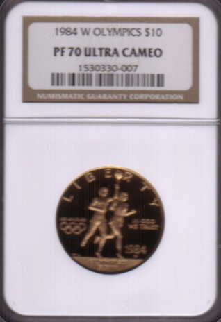 1984 W OLYMPICS $10 PF | Coin Explorer | NGC
