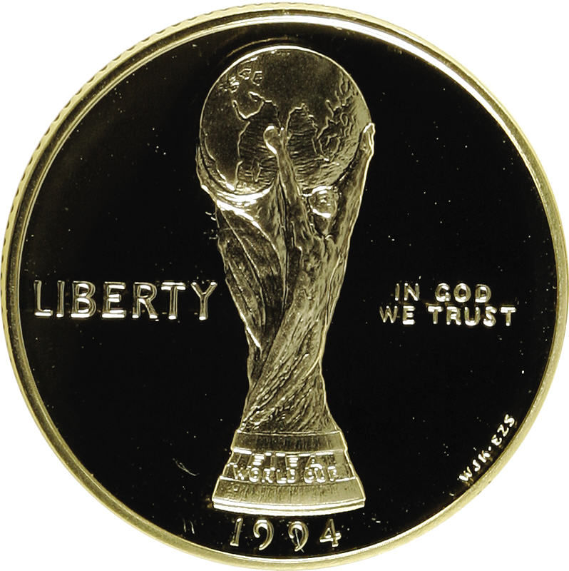 1994 W WORLD CUP $5 PF | Coin Explorer | NGC
