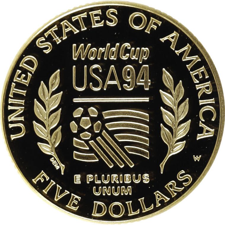 1994 W WORLD CUP $5 PF | Coin Explorer | NGC