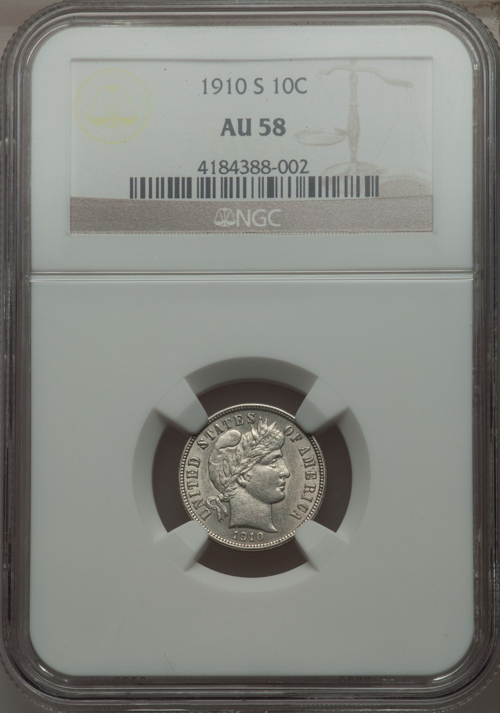 1910 S 10C MS | Coin Explorer | NGC
