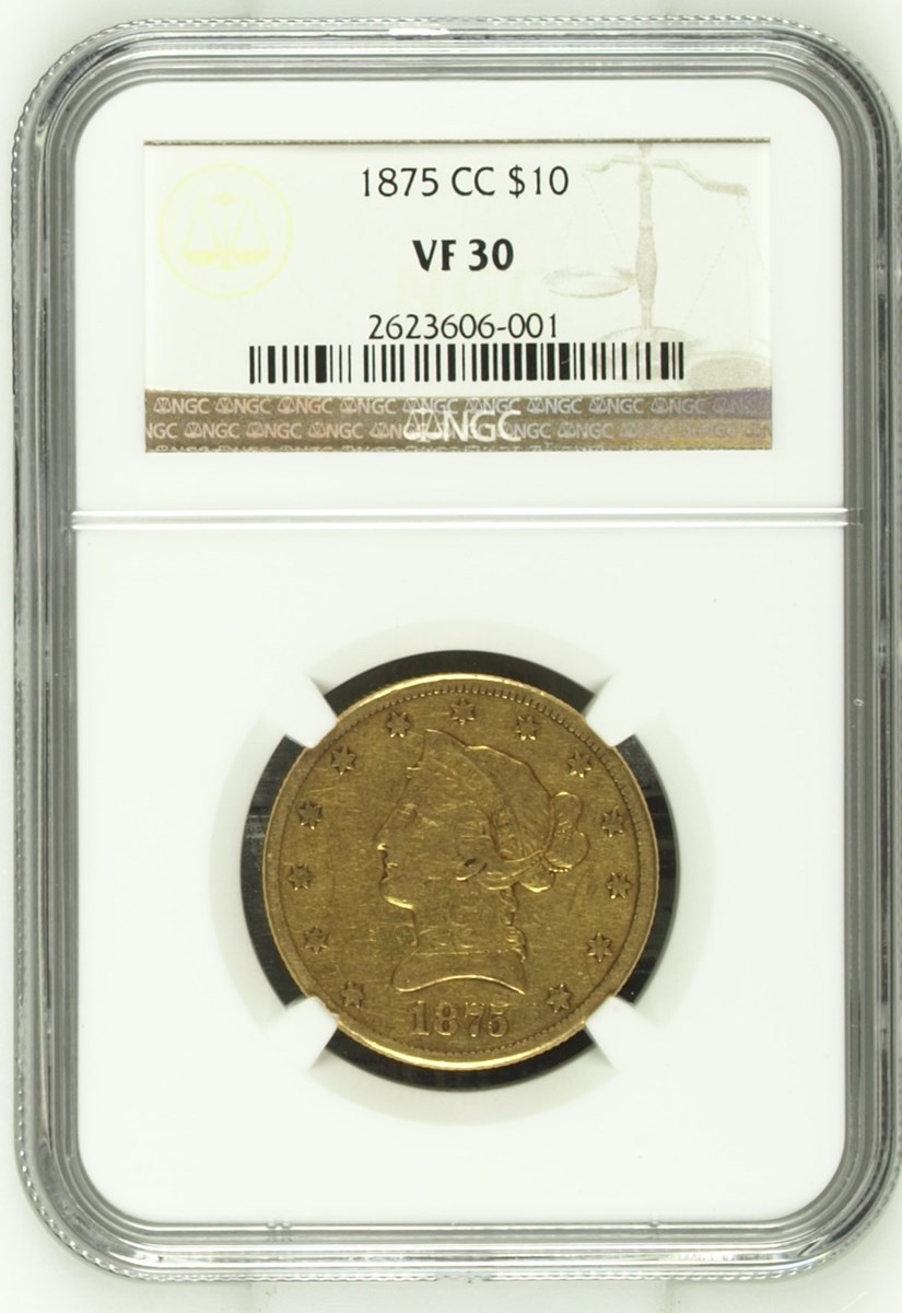 1875 CC $10 MS | Coin Explorer | NGC