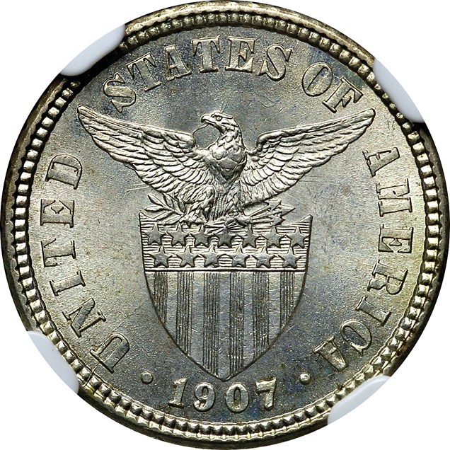 Ten Centavos 1907-1935 Reduced Size and Weight Coin Details - USA