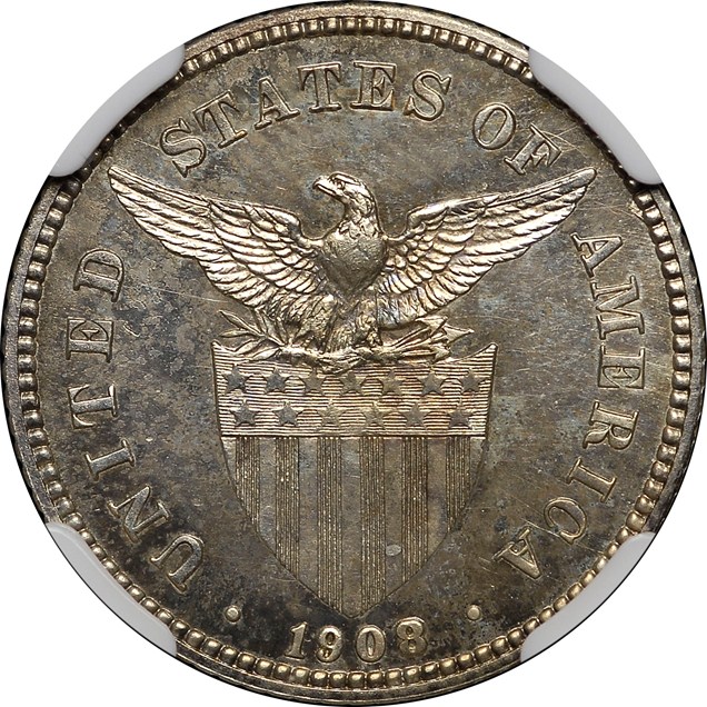 Twenty Centavos 1907-1929 Reduced Size and Weight Coin Details