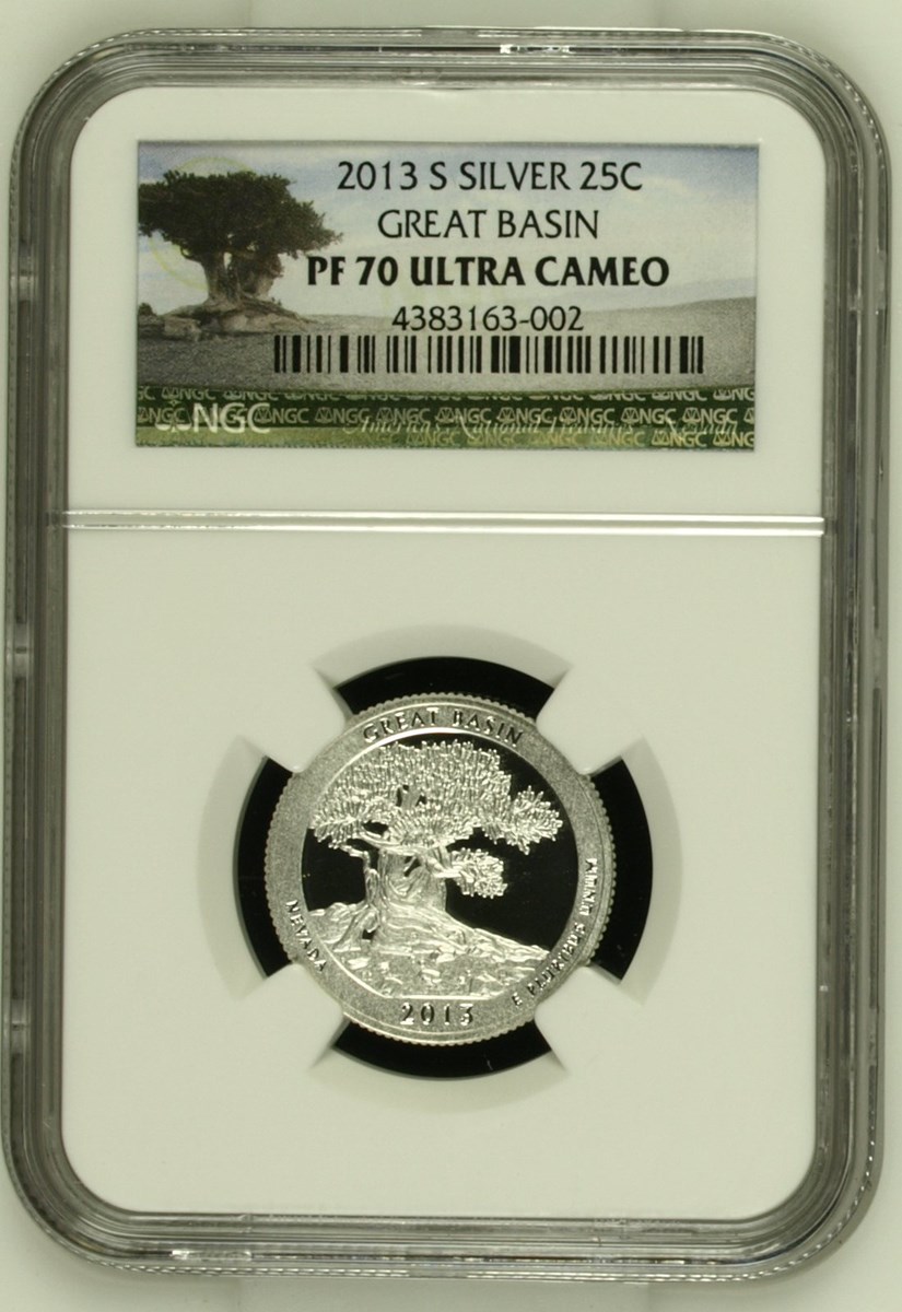 ☆*☆様 【NGC】2013 アメリカ25セント GreatBasin PR70 2013 S SILVER GREAT BASIN 25C PF | Coin Explorer | NGC