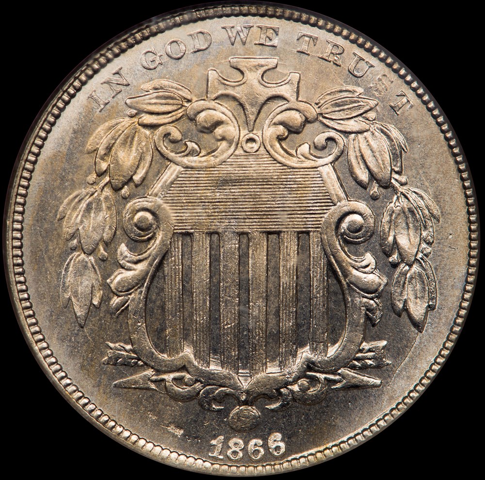 1866 RAYS 5C MS | Coin Explorer | NGC