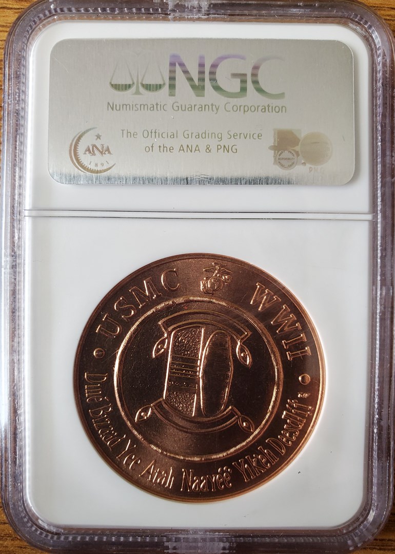 2013) BRONZE NAVAJO CODE TALKERS 38mm MS | Coin Explorer | NGC