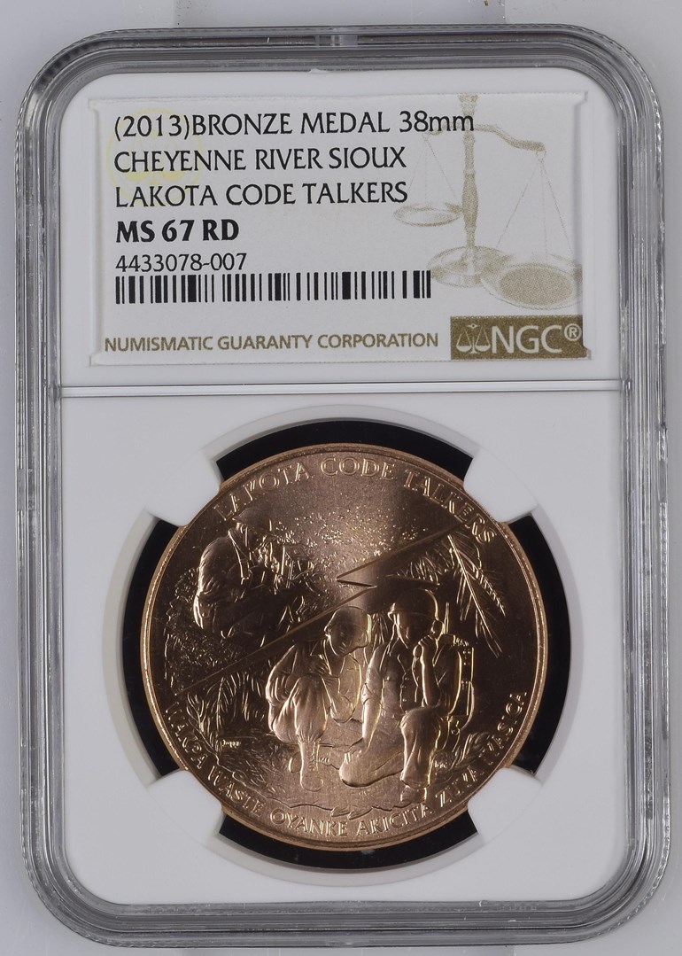 2013) BRONZE CHEYENNE RIVER SIOUX 38mm MS | Coin Explorer | NGC