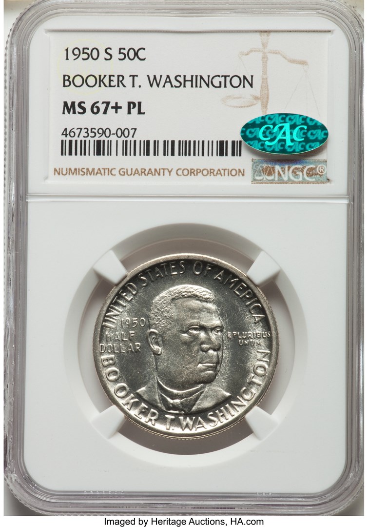 1950-S ブッカー·T·ワシントン ハーフダラー MS62 1950 S BOOKER T. WASHINGTON 50C MS | Coin Explorer | NGC