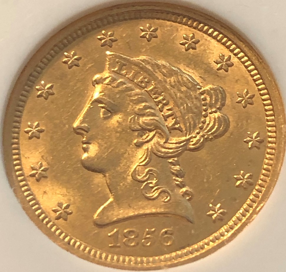 1856 $2.5 MS | Coin Explorer | NGC