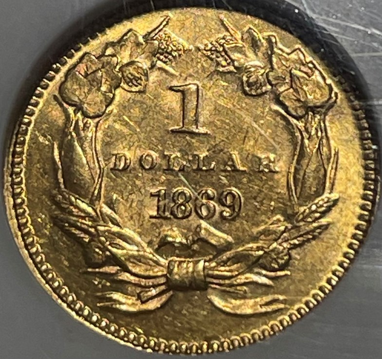 1869 G$1 MS | Coin Explorer | NGC