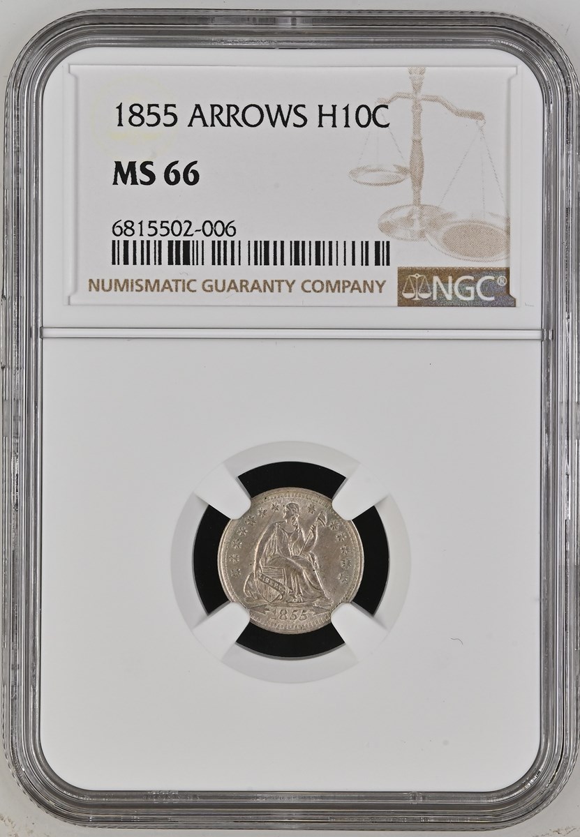 1855 ARROWS H10C MS | Coin Explorer | NGC