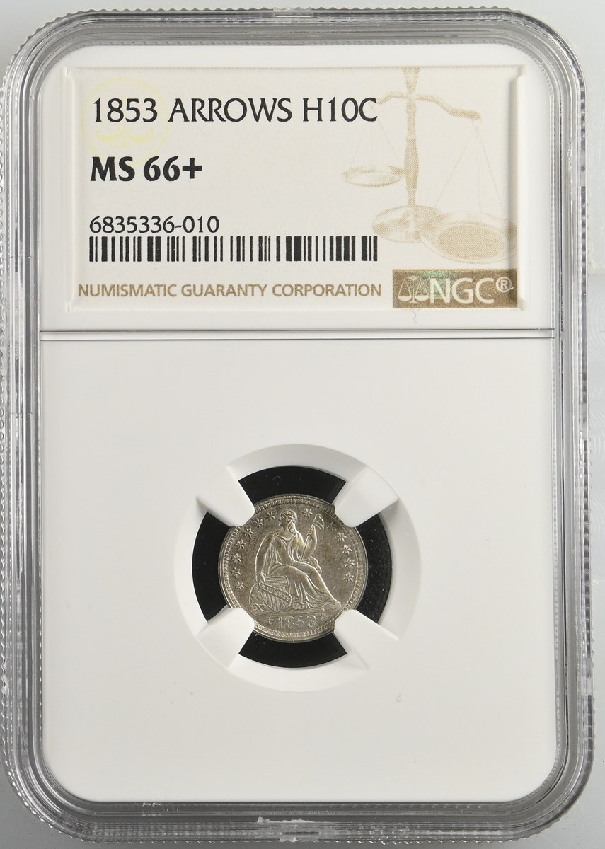 1853 ARROWS H10C MS | Coin Explorer | NGC