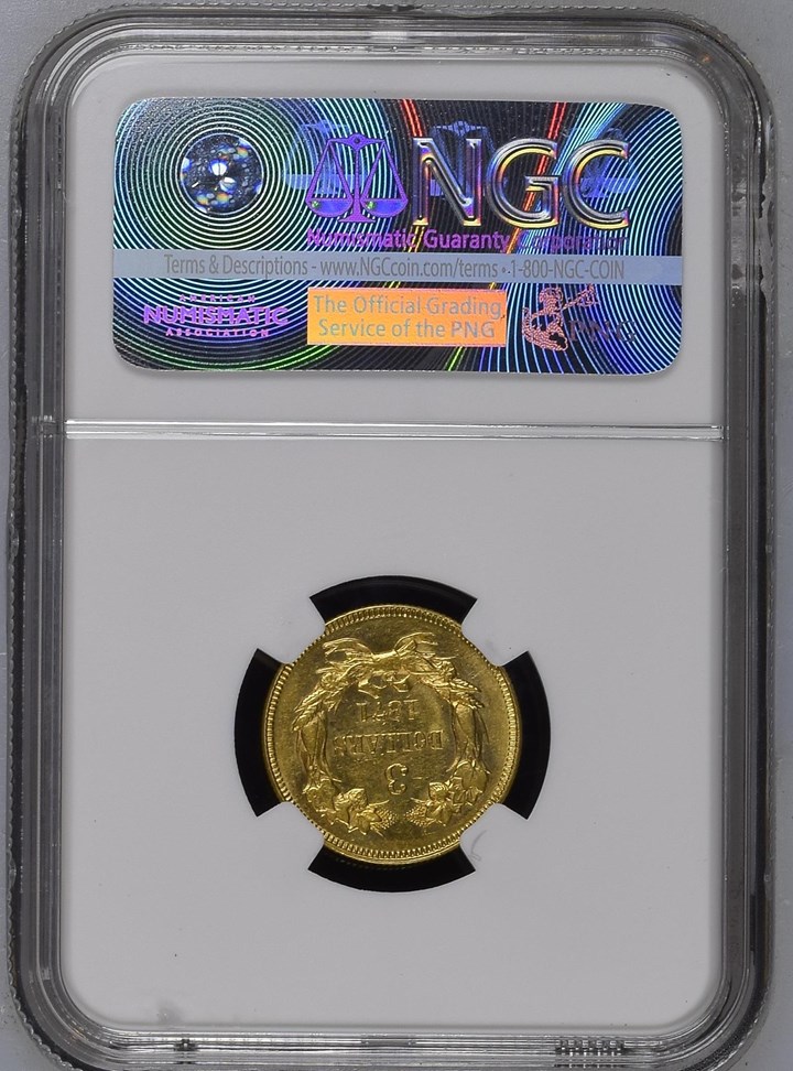 1871 $3 MS | Coin Explorer | NGC
