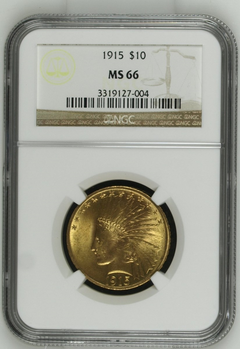 1915 $10 MS | Coin Explorer | NGC