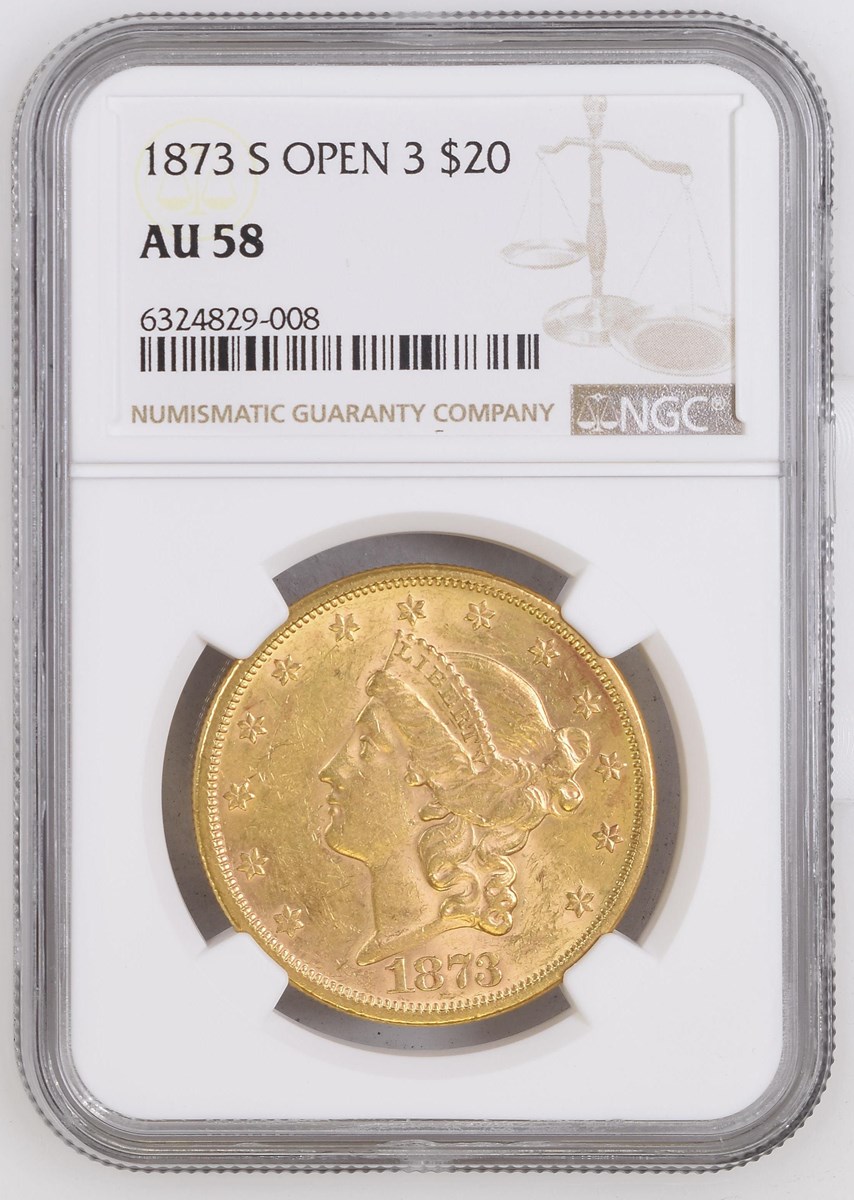 1873 S OPEN 3 $20 MS | Coin Explorer | NGC