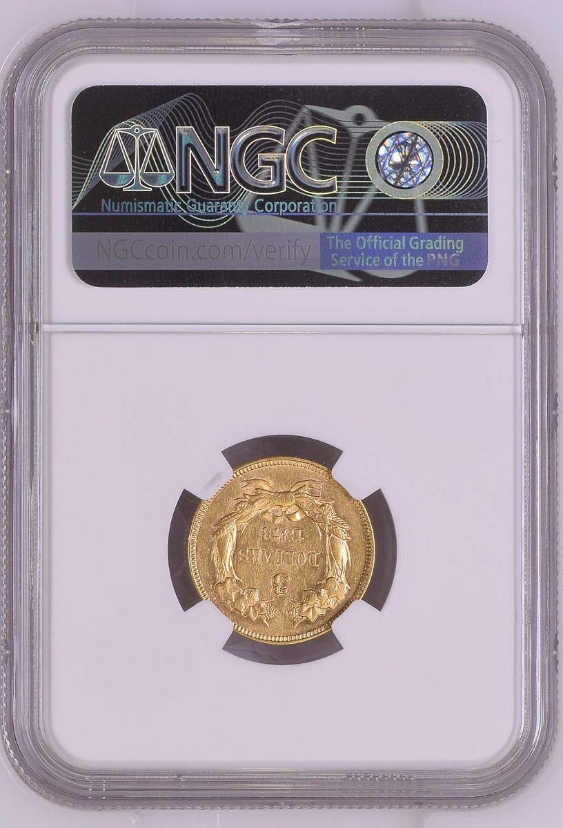 1873 CLOSED 3 $3 MS | Coin Explorer | NGC
