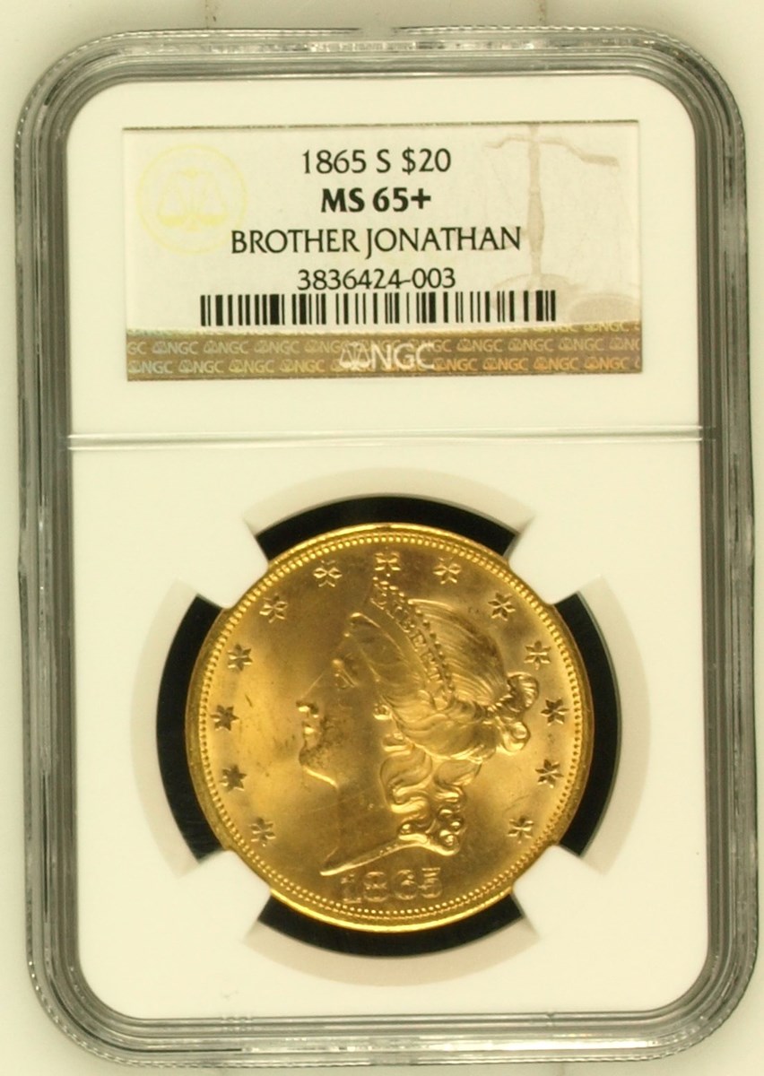 1865 S $20 MS | Coin Explorer | NGC