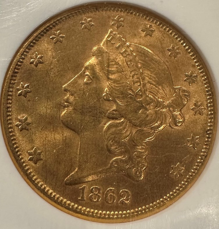 1862 S $20 MS | Coin Explorer | NGC