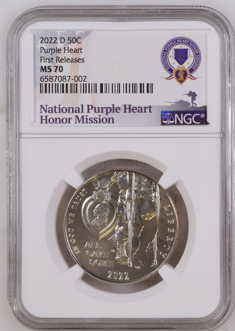 2022 D Purple Heart 50C MS | Coin Explorer | NGC