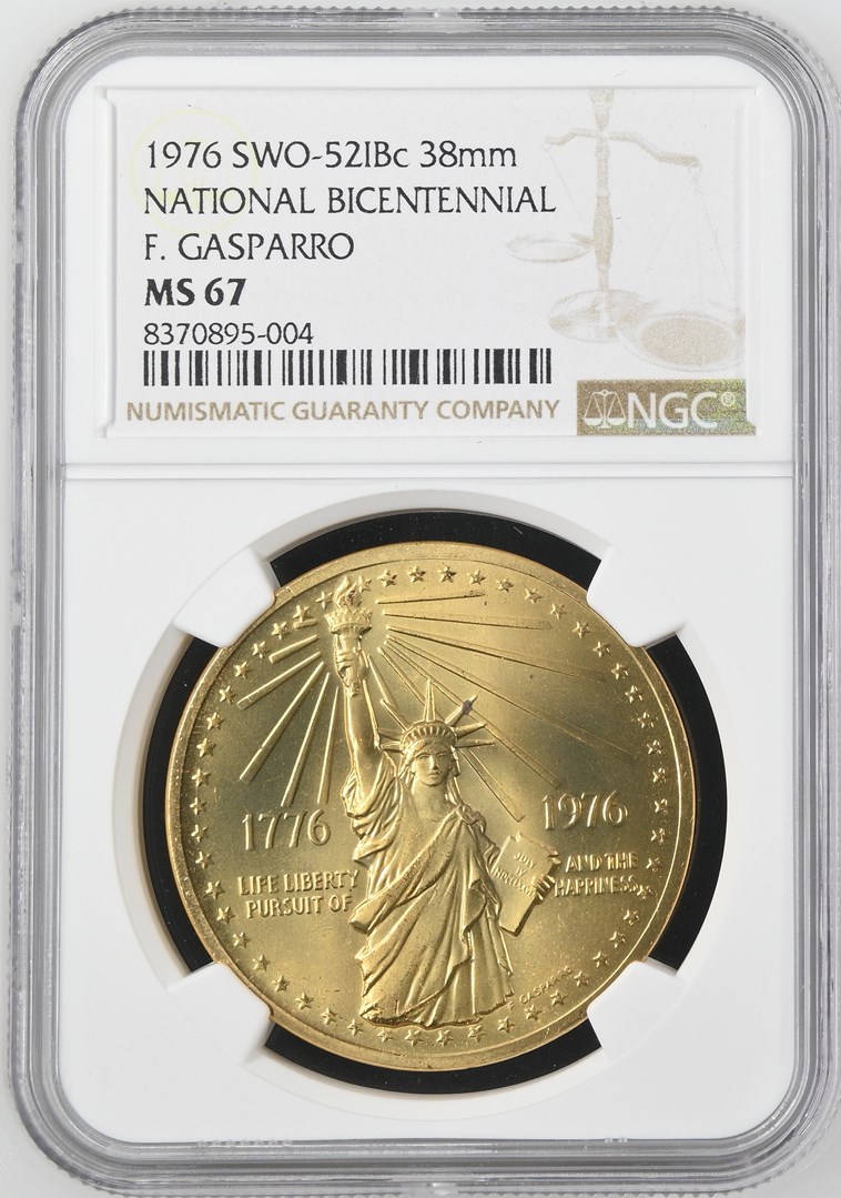 1976 SWO-52IBc NATIONAL BICENTENNIAL 38mm MS | Coin Explorer | NGC