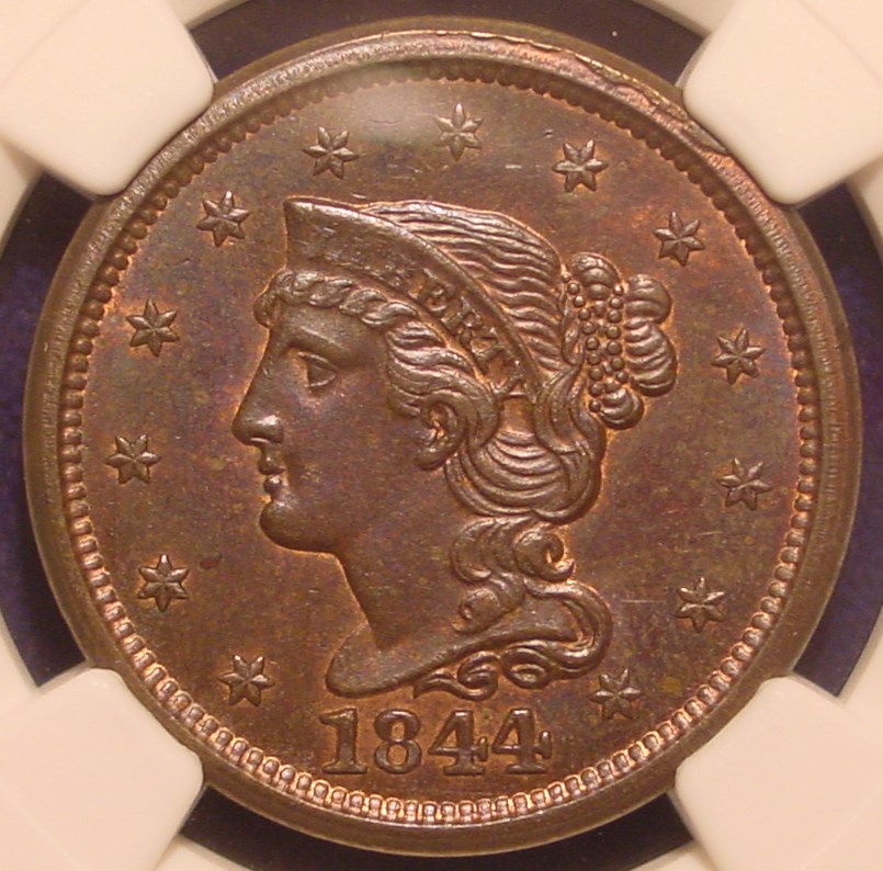 1844 1C MS | Coin Explorer | NGC