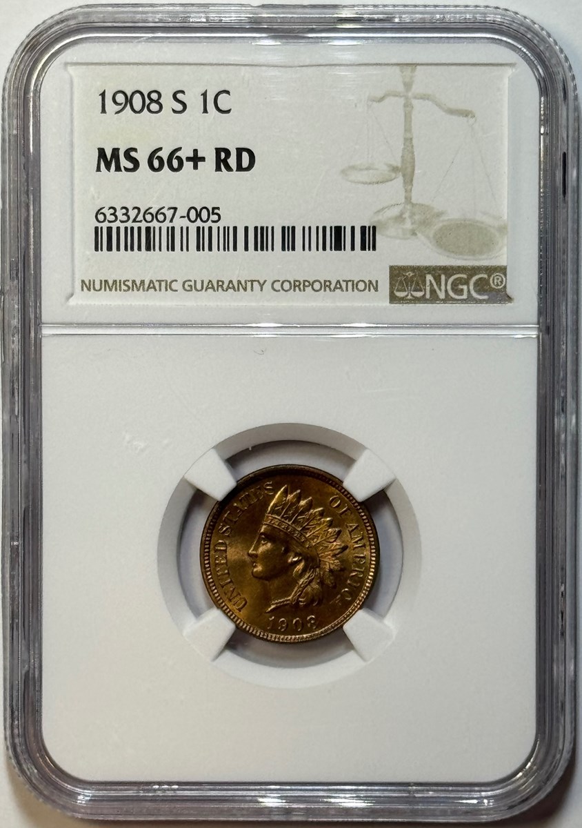 1908 S 1C MS | Coin Explorer | NGC